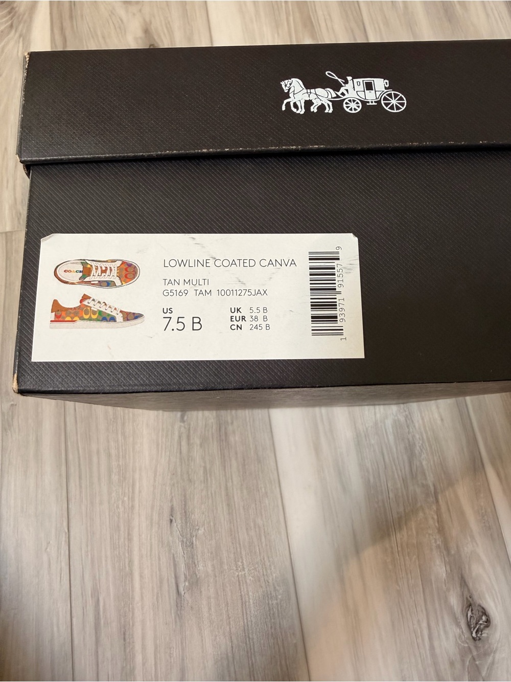 Coach Lowline Rainbow Signature Coated Canvas Sneakers Size 7.5 - Picture 12 of 13